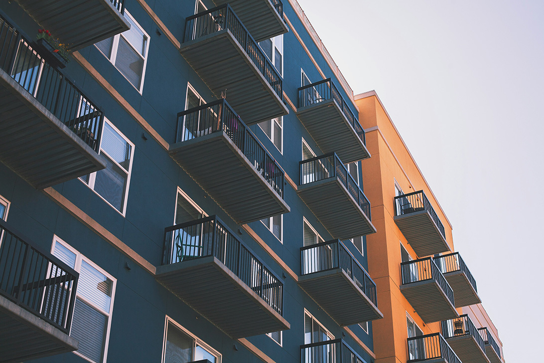 Rows of newly built homes